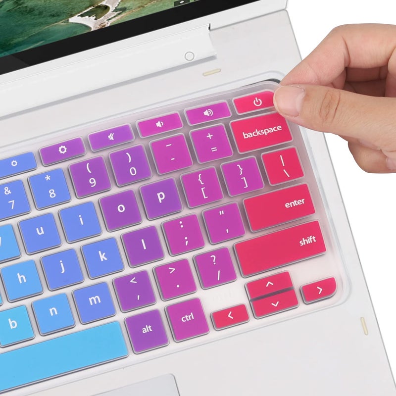 MUBUY-GOL Keyboard Cover for Lenovo Chromebook Flex 3 11", Lenovo Chromebook C330 11.6", Lenovo 11.6" 300e Chromebook 81H00000US,Chromebook N20 N21 N22 N23 100e 300e 500e 11.6" Laptop-Rainbow - Image 5